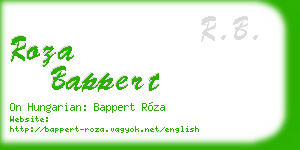 roza bappert business card